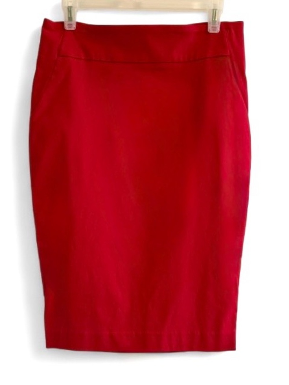 RW&Co Red Stretch Pull On Pencil Skirt Size Medium